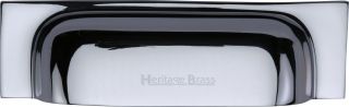 C2766 96-PC Heritage Brass Drawer Pull Military Design 96mm ctc Polished Chrome Finish