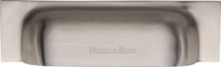 C2766 96-SN Heritage Brass Drawer Pull Military Design 96mm ctc Satin Nickel Finish