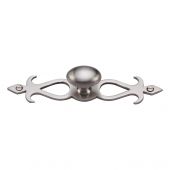 C3072 32-SN Heritage Brass Cabinet Knob Oval/Backplate Design 32mm Satin Nickel Finish