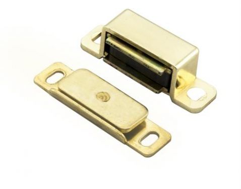 Click Here To Enlarge This Photo Of FTD850EB - Carlisle Brass Fingertip Design Steel Magnetic Catch (3.5kg Pull) 46 x 15 x 14mm Electro Brass