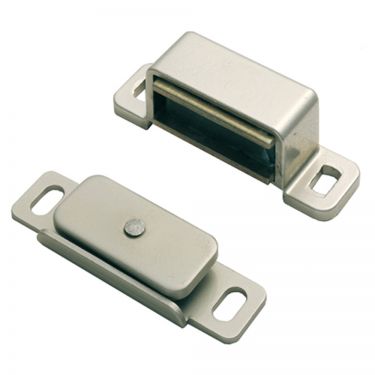 Click Here To Enlarge This Photo Of FTD850NP - Carlisle Brass Fingertip Design Steel Magnetic Catch (3.5kg Pull) 46 x 15 x 14mm Nickel Plated