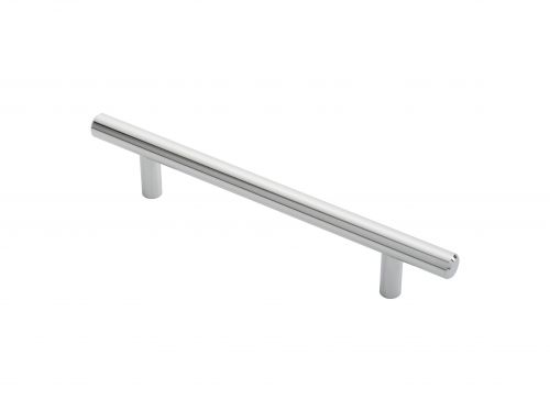 Click Here To Enlarge This Photo Of FTD445BCP - Carlisle Brass Fingertip Design 12mm Steel T-Bar Handle (128mm c/c) 188mm Polished Chrome