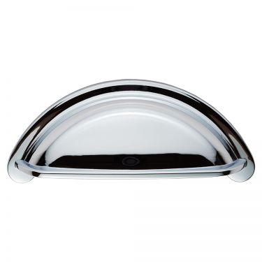Click Here To Enlarge This Photo Of FTD557CP - Carlisle Brass Fingertip Design Cottage Cup Pull 76mm Polished Chrome
