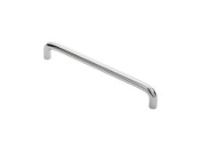 FTD460CCP - Carlisle Brass Fingertip Design 10mm D Handle (160mm c/c) 170mm Polished Chrome