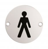 SEX1011SSS - Carlisle Brass Eurospec 'Male' Symbol 76mm Satin Stainless Steel