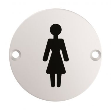 Click Here To Enlarge This Photo Of SEX1012SSS - Carlisle Brass Eurospec 'Female' Symbol 76mm Satin Stainless Steel