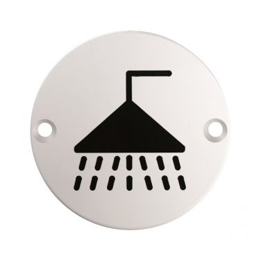 Click Here To Enlarge This Photo Of SEX1014SSS - Carlisle Brass Eurospec 'Shower' Symbol 76mm Satin Stainless Steel