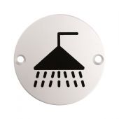 SEX1014SSS - Carlisle Brass Eurospec 'Shower' Symbol 76mm Satin Stainless Steel