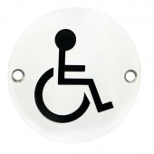 SEX1017SSS - Carlisle Brass Eurospec 'Disabled' Symbol 76mm Satin Stainless Steel