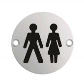 SEX1018SSS - Carlisle Brass Eurospec 'Unisex' Symbol 76mm Satin Stainless Steel