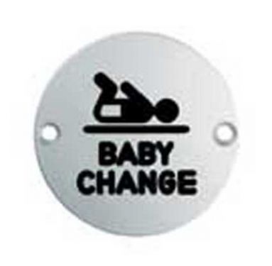 Click Here To Enlarge This Photo Of SEX1019SSS - Carlisle Brass Eurospec 'Baby Change' Symbol 76mm Satin Stainless Steel