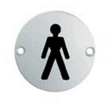 Click Here To Enlarge This Photo Of SEX4011SAA - Carlisle Brass Eurospec 'Male' Symbol 76mm Satin Anodised Aluminium