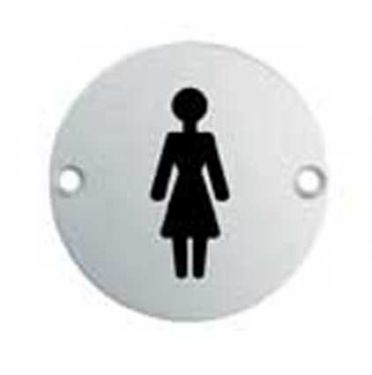 Click Here To Enlarge This Photo Of SEX4012SAA - Carlisle Brass Eurospec 'Female' Symbol 76mm Satin Anodised Aluminium