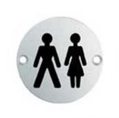 SEX4018SAA - Carlisle Brass Eurospec 'Unisex' Symbol 76mm Satin Anodised Aluminium