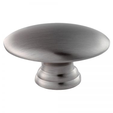 Click Here To Enlarge This Photo Of FTD255ASN - Carlisle Brass Fingertip Design Oval Knob 37 x 19mm Satin Nickel