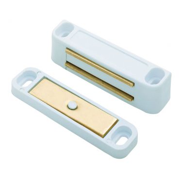 Click Here To Enlarge This Photo Of FTD835ANWH - Carlisle Brass Fingertip Design Nylon Magnetic Catch (2kg Pull) 42 x 14 x 14mm White