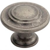 FTD515PT - Carlisle Brass Fingertip Design Traditional Pattern Knob 34mm Pewter