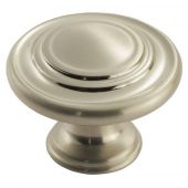 FTD515SN - Carlisle Brass Fingertip Design Traditional Pattern Knob 34mm Satin Nickel