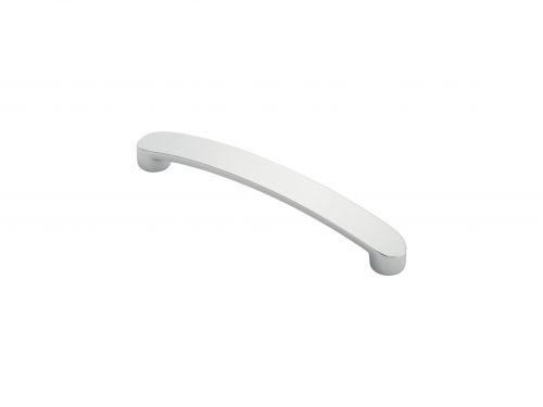 Click Here To Enlarge This Photo Of FTD2035ACP - Carlisle Brass Fingertip Design Radiused End Flat Bow Handle (128mm c/c) 145mm Polished Chrome