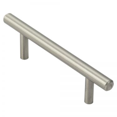 Click Here To Enlarge This Photo Of FTD444SN - Carlisle Brass Fingertip Design 8mm Mini T Bar Handle (64mm c/c) 100mm Satin Nickel