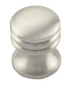 CH30ASN - Carlisle Brass Fingertip Design Ringed Cupboard Knob 17mm Satin Nickel