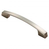 FTD3165BSN - Carlisle Brass Fingertip Design Bridge Handle (128mm c/c) 169mm Satin Nickel