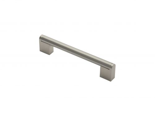 Click Here To Enlarge This Photo Of FTD4750BSNSS - Carlisle Brass Fingertip Design 14mm Bar Handle (128mm c/c) 168mm Satin Nickel/Satin Stainless Steel