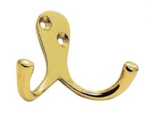 AA27 - Carlisle Brass Victorian - Double Robe Hook Polished Brass