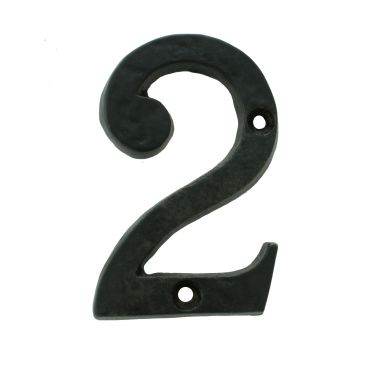 Click Here To Enlarge This Photo Of LF55492 - Carlisle Brass Ludlow Foundries Numeral Face Fix (No 2) 76mm Black Antique