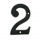 LF55492 - Carlisle Brass Ludlow Foundries Numeral Face Fix (No 2) 76mm Black Antique