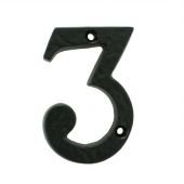 LF55493 - Carlisle Brass Ludlow Foundries Numeral Face Fix (No 3) 76mm Black Antique