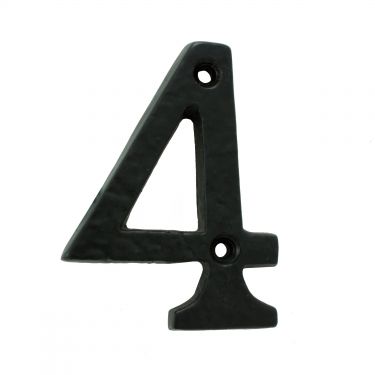 Click Here To Enlarge This Photo Of LF55494 - Carlisle Brass Ludlow Foundries Numeral Face Fix (No 4) 76mm Black Antique