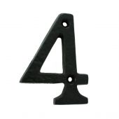 LF55494 - Carlisle Brass Ludlow Foundries Numeral Face Fix (No 4) 76mm Black Antique