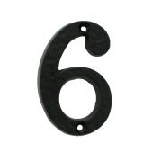 LF55496 - Carlisle Brass Ludlow Foundries Numeral Face Fix (No 6+9) 76mm Black Antique