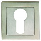 SSE1405SSS/DUO - Carlisle Brass Eurospec Euro Profile Square Escutcheon 52 x 8mm Satin Stainless Steel/Polished Stainless Steel