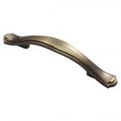 FTD505ABB - Carlisle Brass Fingertip Design Traditional Stepped Edge Handle (76mm c/c) 130mm Antique Burnished Brass