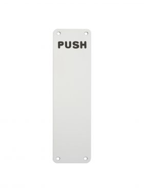 Click Here To Enlarge This Photo Of FPP43002SAA - Carlisle Brass Eurospec Finger Plate 300 x 75mm (Push) Satin Anodised Aluminium