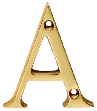 Click Here To Enlarge This Photo Of NA - Carlisle Brass Letter Face Fix (A) 53mm Polished Brass