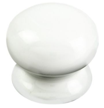 Click Here To Enlarge This Photo Of FTD620APWH - Carlisle Brass Fingertip Design Porcelain Knob 30mm White