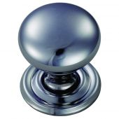 FTD1265BCP - Carlisle Brass Fingertip Design Hollow Victorian Knob 32mm Polished Chrome