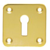 AA4 - Carlisle Brass Victorian Square Escutcheon Polished Brass