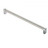 FTD485FSNCP - Carlisle Brass Fingertip Design Bauhaus Handle (320mm c/c) 336mm Satin Nickel/Polished Chrome
