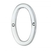 N0CP - Carlisle Brass Numeral Face Fix (No.0) 76mm Polished Chrome