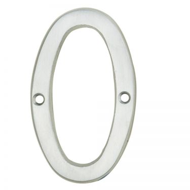 Click Here To Enlarge This Photo Of N0SC - Carlisle Brass Numeral Face Fix (No.0) 76mm Satin Chrome