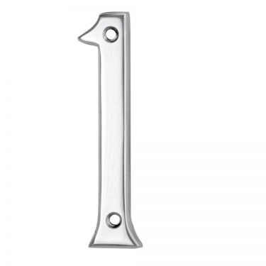 Click Here To Enlarge This Photo Of N1CP - Carlisle Brass Numeral Face Fix (No.1) 76mm Polished Chrome