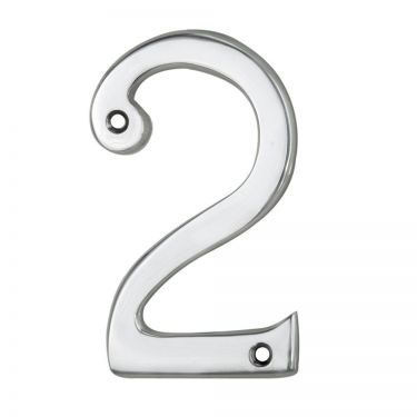Click Here To Enlarge This Photo Of N2CP - Carlisle Brass Numeral Face Fix (No.2) 76mm Polished Chrome