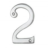 N2CP - Carlisle Brass Numeral Face Fix (No.2) 76mm Polished Chrome