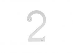 N2SC - Carlisle Brass Numeral Face Fix (No.2) 76mm Satin Chrome