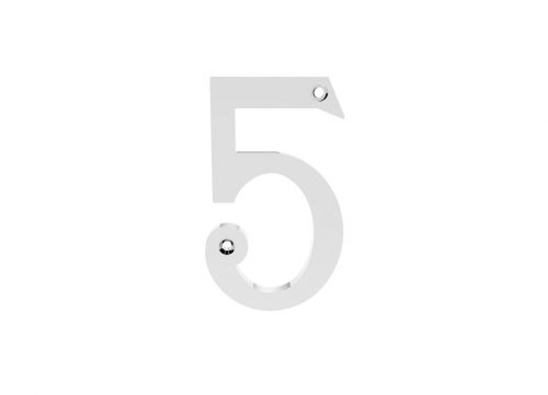Click Here To Enlarge This Photo Of N5CP - Carlisle Brass Numeral Face Fix (No.5) 76mm Polished Chrome