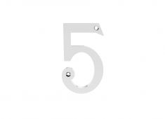 N5CP - Carlisle Brass Numeral Face Fix (No.5) 76mm Polished Chrome